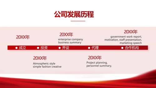 红色签约仪式启动大会战略合作策划PPT模板
