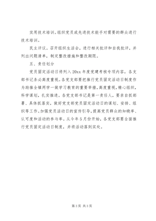 开展固定党日活动计划.docx