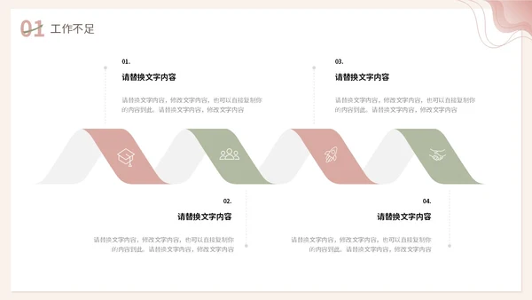 小清新渐变形状花草人事行政年终工作总结PPT年终总结