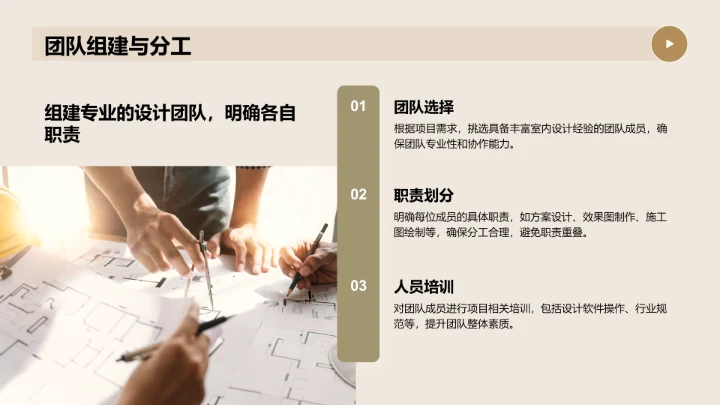橙色简约风室内建筑设计方案PPT模板