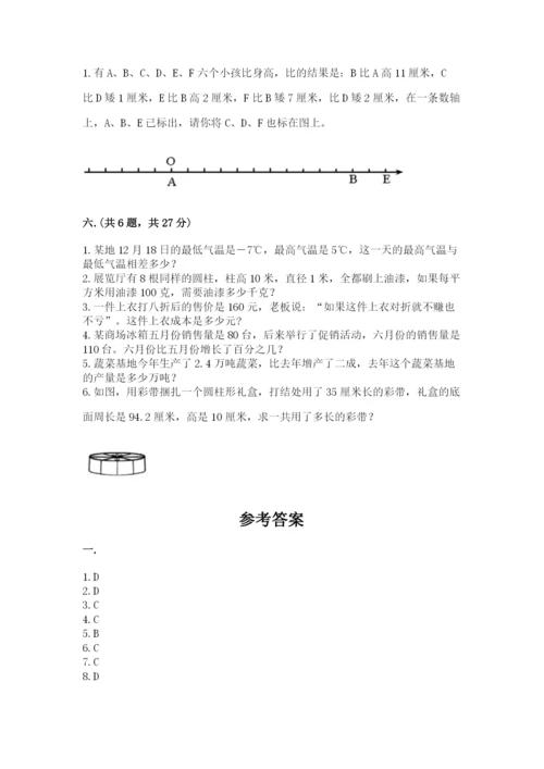 小学毕业班数学检测卷及答案【有一套】.docx