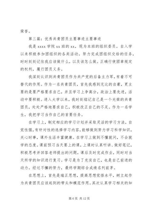 优秀共青团员主要事迹 (6).docx