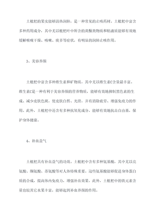 土枇杷功效与作用