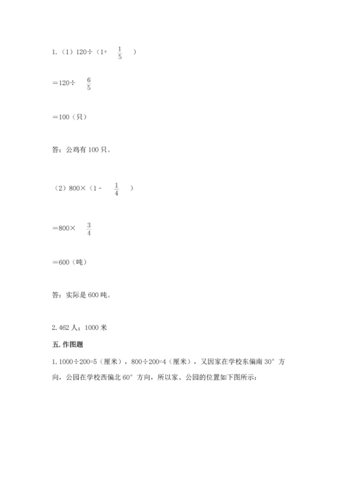 人教版六年级上册数学 期中测试卷精品（名师系列）.docx