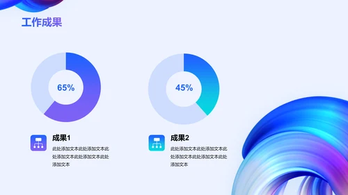 蓝色渐变创意流体教育培训竞聘述职PPT