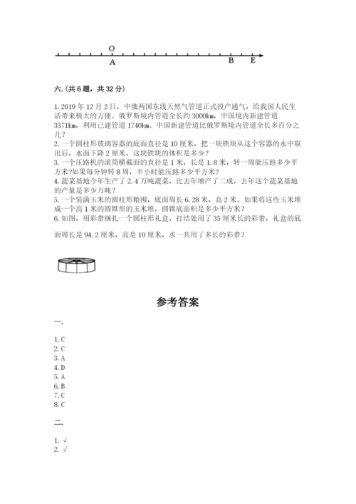 最新人教版小升初数学模拟试卷（名师推荐）.docx