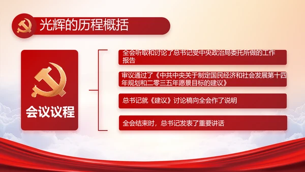 红色大气共青团年终工作总结PPT动态模板