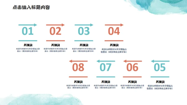 手绘水彩风格小书包通用PPT模板