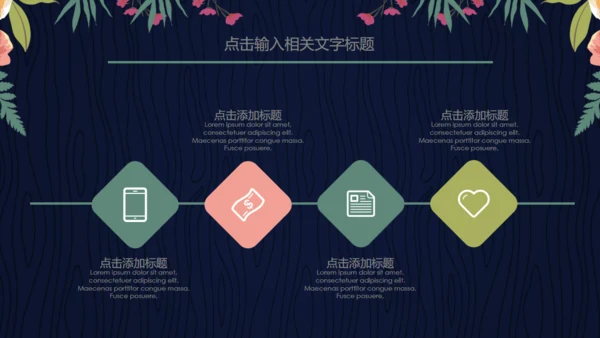 简约韩范花卉工作汇报通用PPT模板