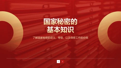 红色党政风全国保密宣传月培训课件PPT模板