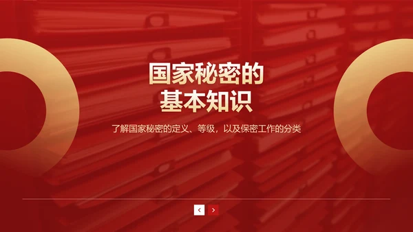 红色党政风全国保密宣传月培训课件PPT模板