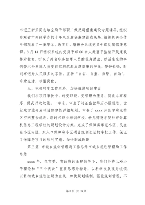 市规划管理局招商引资活动总结.docx