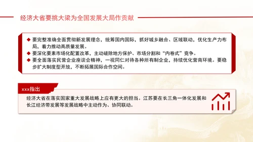 重要领导参加江苏代表团审议强调经济大省要挑大梁党课PPT