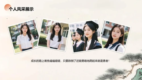 绿色复古风升学宴通用模板PPT模板