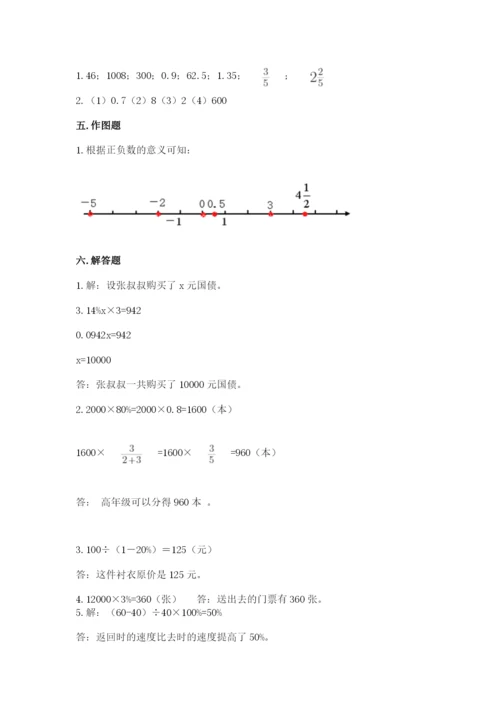 北师大版六年级下册数学 期末检测卷含完整答案（网校专用）.docx