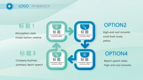 蓝色医疗医学工作汇报动态PPT