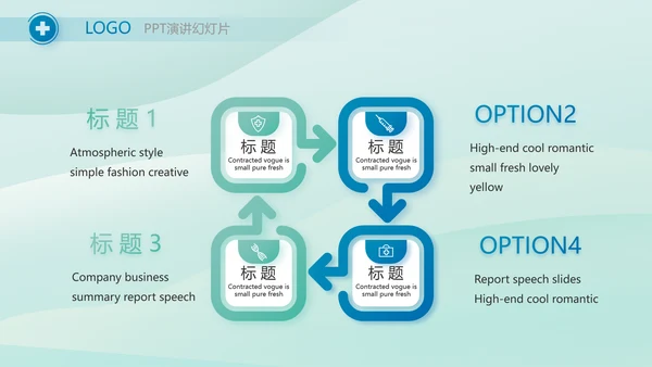 蓝色医疗医学工作汇报动态PPT