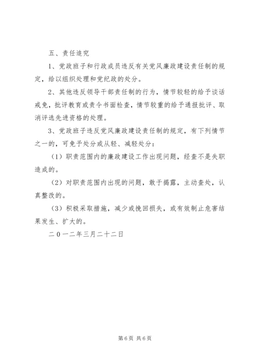 水利部党组关于实行党风廉政建设责任制实施办法 (4).docx