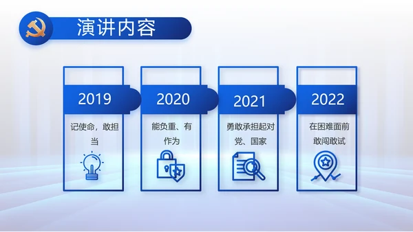 大气党建党支部工作总结汇报PPT党课