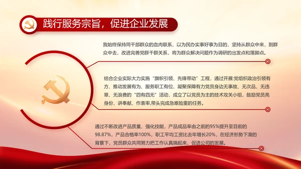 竭诚为民担当实干党建年年终总结PPT