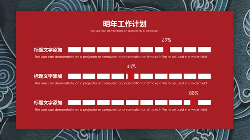 浮士绘巨浪纹理年度工作总结汇报通用PPT模板