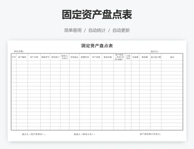固定资产盘点表