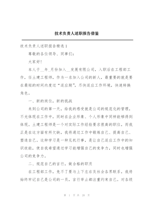 技术负责人述职报告借鉴.docx