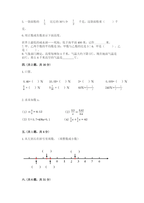 人教版数学六年级下册试题期末模拟检测卷【精练】.docx