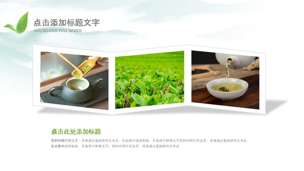 清新茶叶茶道春茶农村旅游茶园绿茶红茶PPT