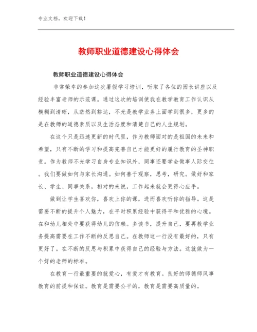 教师职业道德建设心得体会优选例文30篇文档选编.docx