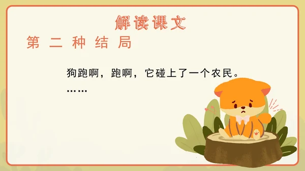 语文部编版三年级上册第十四课小狗学叫PPT模板