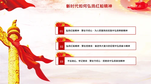 红船映初心学习红船精神党课PPT模板