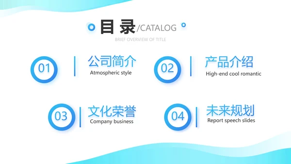 蓝色大气公司企业宣传简介介绍PPT
