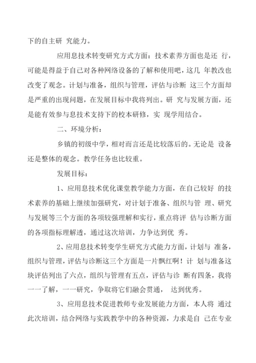 信息技术教师研修计划八篇.docx