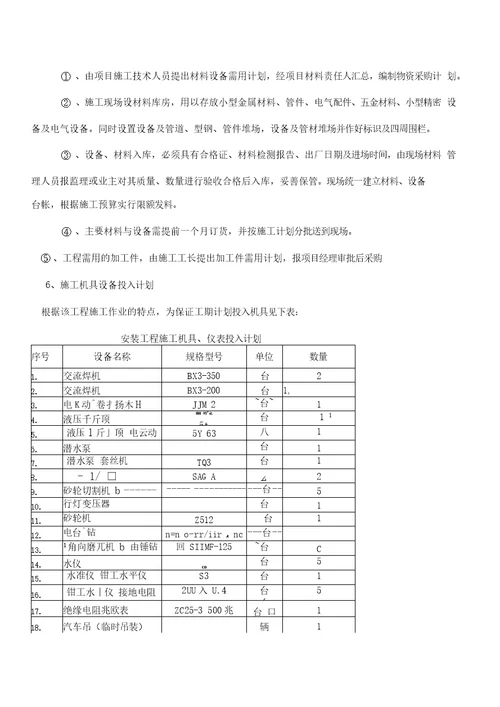 工艺管道安装施工方案