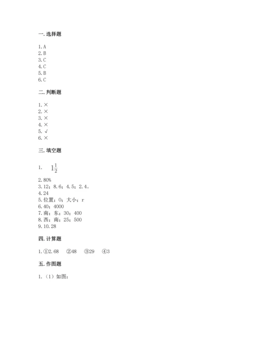 小学数学六年级上册期末测试卷带答案（名师推荐）.docx