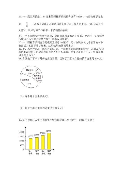 六年级小升初数学应用题50道含答案（黄金题型）.docx