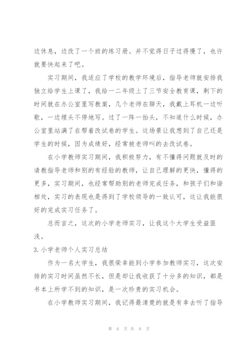 小学老师个人实习总结.docx