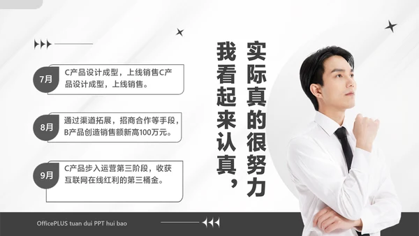 白色商务风企业工作汇报PPT套装