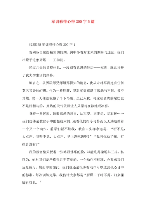 军训彩排心得300字5篇.docx