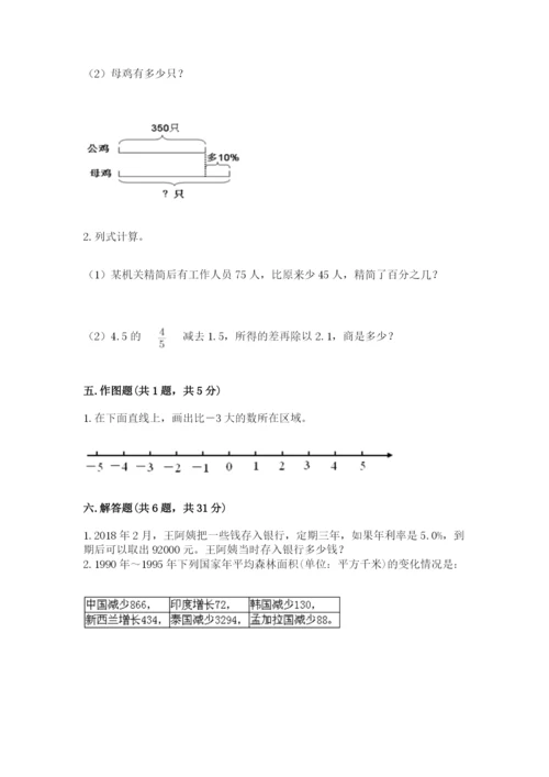 广州市天河区六年级下册数学期末测试卷完美版.docx