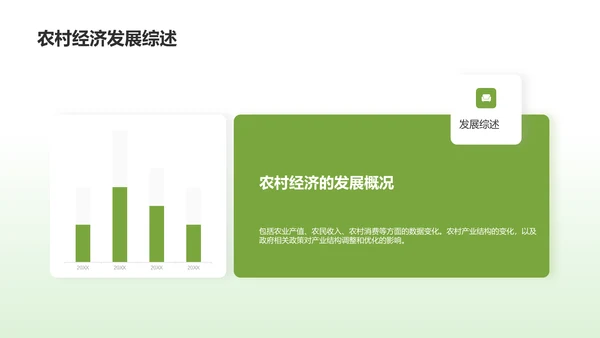 绿色渐变农村经济年度报告PPT模板