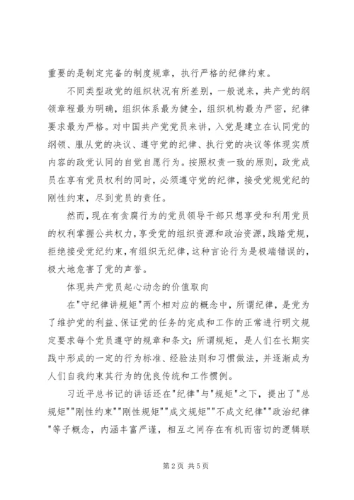 守纪律讲规矩党课稿.docx