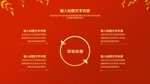 红色中国风中式虎年新年节日PPT模板