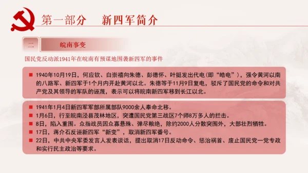 弘扬新四军精神通用PPT模板