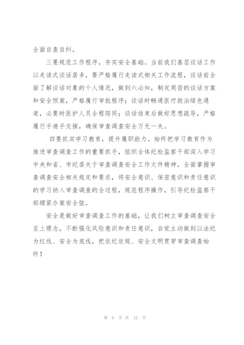 审查调查安全工作总结范文(6篇).docx