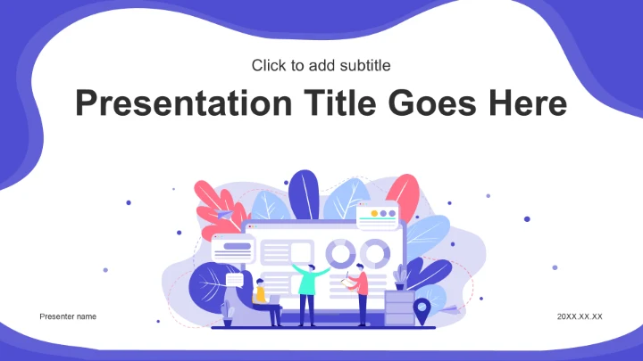 紫色插画风产品功能体验满意度展示PPT主题