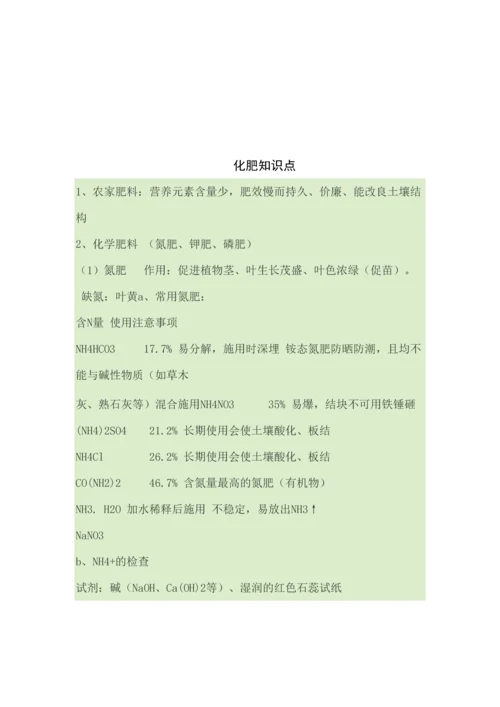 2023年初中化学微量元素材料化肥知识点小结.docx