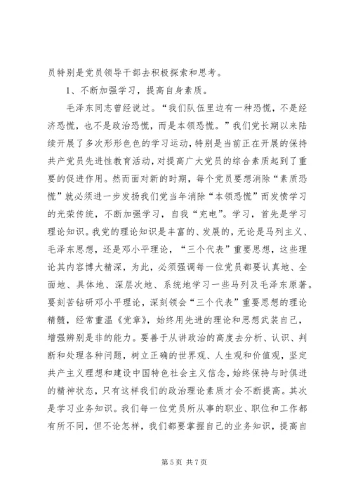 党员素质的几点思考.docx