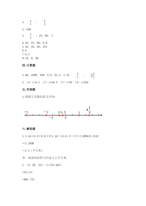 人教版六年级下册数学期末测试卷附答案【综合卷】.docx